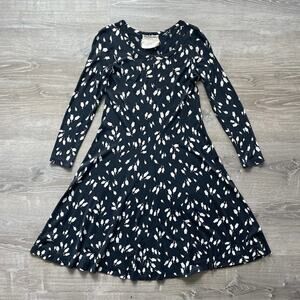 Vtg 70's Diane Von Furstenberg Dress Floral Tulip Long Sleeve Rayon Italy Sz 8